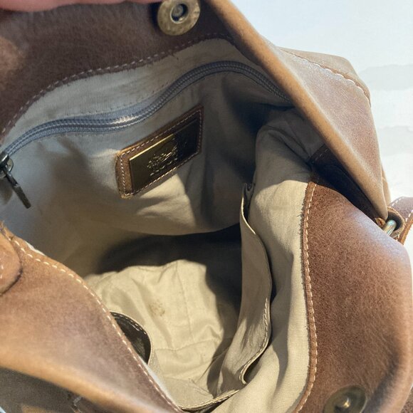 Roots Olivia Bag, medium brown 'Tribe' leather, hobo cross body - Picture 5 of 5